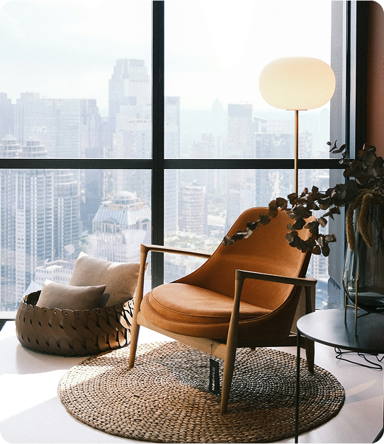 Private office space with seating and treatment room
